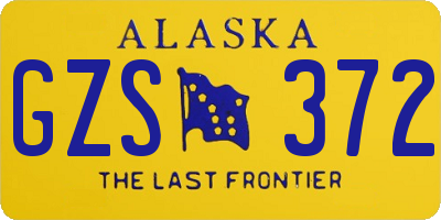 AK license plate GZS372