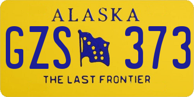 AK license plate GZS373