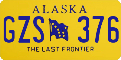 AK license plate GZS376