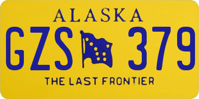 AK license plate GZS379