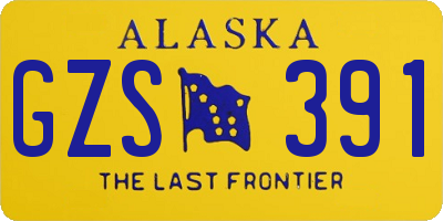 AK license plate GZS391