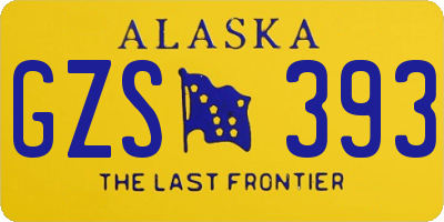 AK license plate GZS393