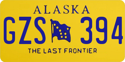 AK license plate GZS394