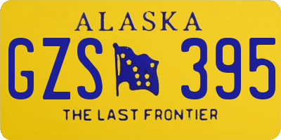 AK license plate GZS395