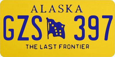 AK license plate GZS397