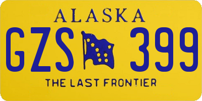 AK license plate GZS399