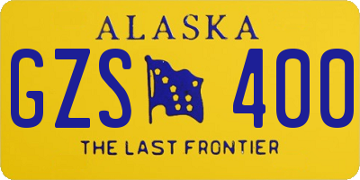 AK license plate GZS400