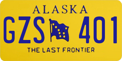 AK license plate GZS401