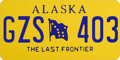 AK license plate GZS403