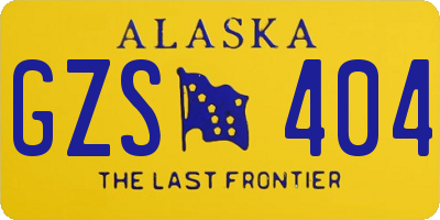 AK license plate GZS404