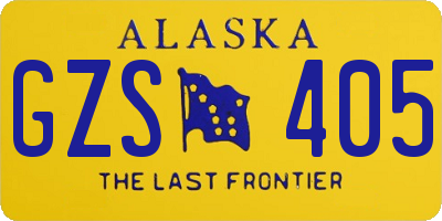 AK license plate GZS405