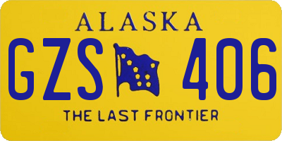 AK license plate GZS406