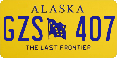 AK license plate GZS407