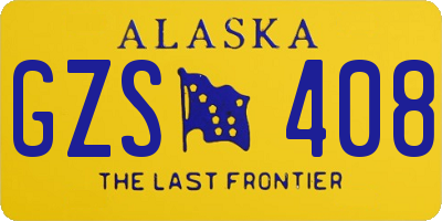 AK license plate GZS408