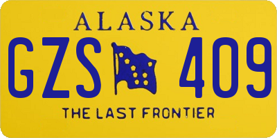 AK license plate GZS409