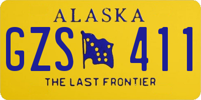 AK license plate GZS411