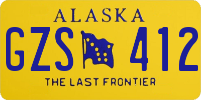 AK license plate GZS412