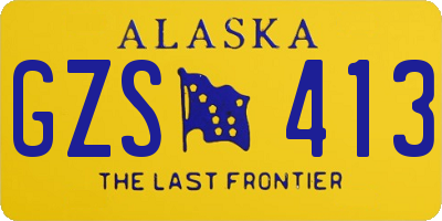 AK license plate GZS413