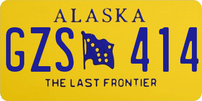 AK license plate GZS414