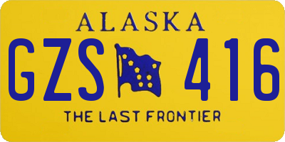 AK license plate GZS416