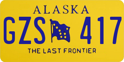 AK license plate GZS417