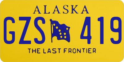 AK license plate GZS419