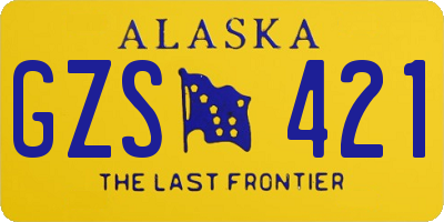 AK license plate GZS421