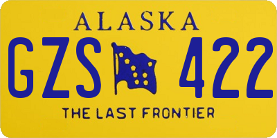 AK license plate GZS422