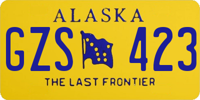 AK license plate GZS423