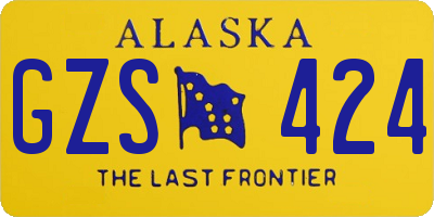 AK license plate GZS424