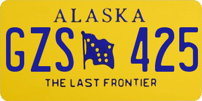 AK license plate GZS425