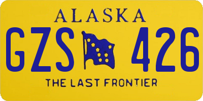 AK license plate GZS426