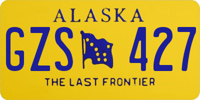 AK license plate GZS427