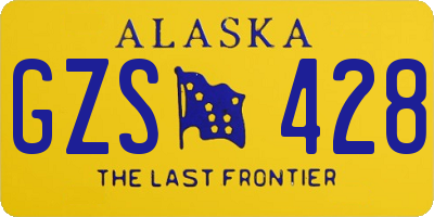 AK license plate GZS428