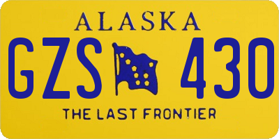 AK license plate GZS430