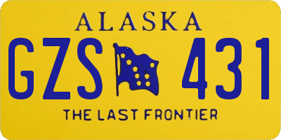 AK license plate GZS431