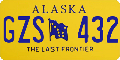 AK license plate GZS432