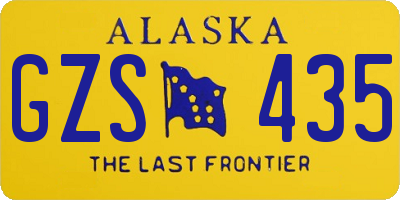 AK license plate GZS435