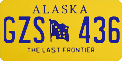 AK license plate GZS436