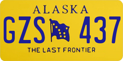 AK license plate GZS437