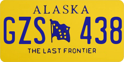 AK license plate GZS438