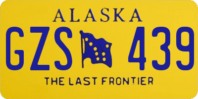 AK license plate GZS439