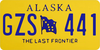 AK license plate GZS441