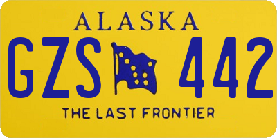 AK license plate GZS442