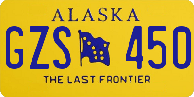 AK license plate GZS450