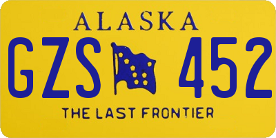 AK license plate GZS452