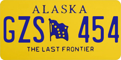 AK license plate GZS454