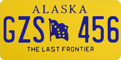 AK license plate GZS456