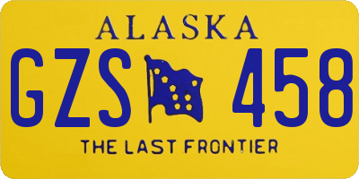 AK license plate GZS458