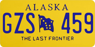 AK license plate GZS459